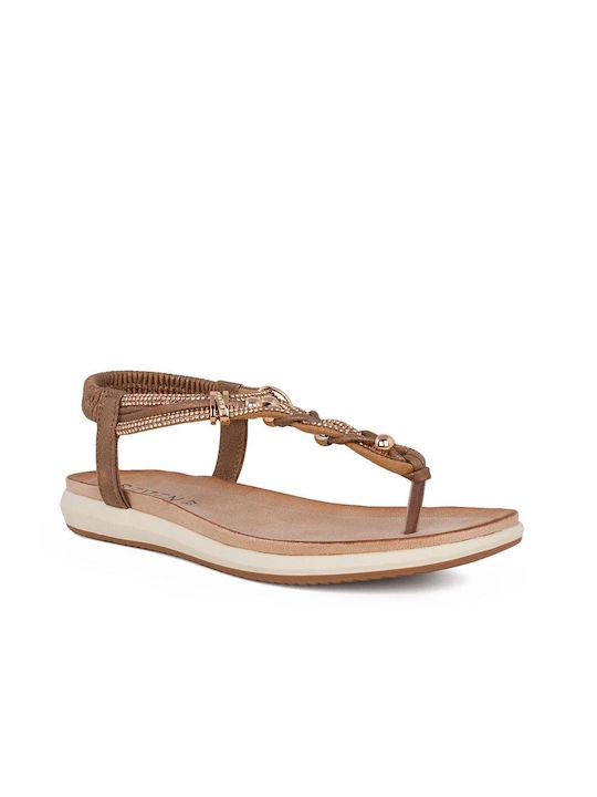 Seven Women's Flat Sandals in Brown Color