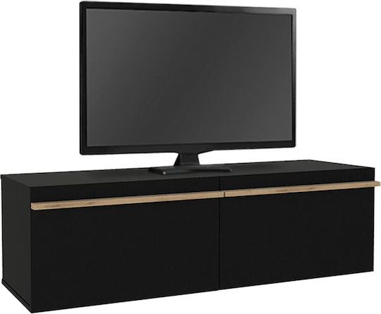 TV-Ständer Morel mit LED-Beleuchtung Schwarz M140xT41.8xH40cm