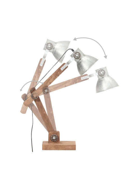 Vidaxl Industrielle Tischlampe 25 W Silber 58x18x90 cm E27 Silber