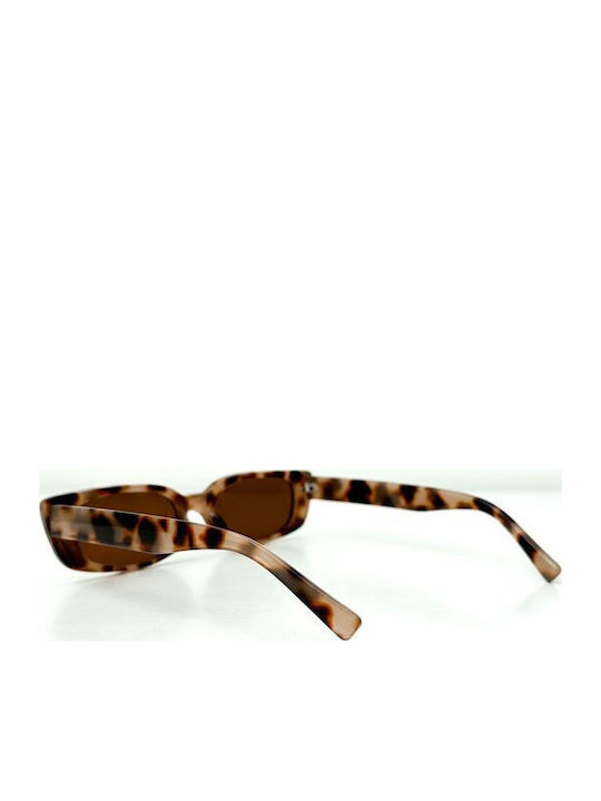 Looks Style Eyewear Дамски Слънчеви Очила с Черна Пластмасова Рамка и Черни Стъкла