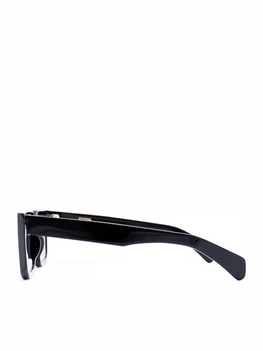 Kyme Sunglasses Μαύρα with Acetate Frame & Gray Lens