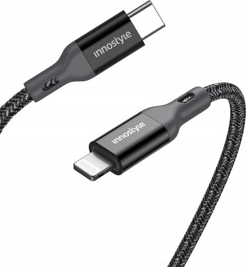Innostyle Редовна USB-C към Lightning кабел Черен 2м (ICL150ALBLK)