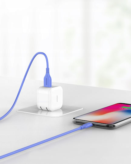 Innostyle Regular USB-A la Cablu Lightning Albastru 2m (IAL150tLBL)