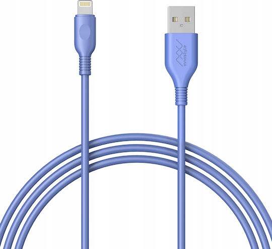 Innostyle Regular USB-A la Cablu Lightning Albastru 2m (IAL150tLBL)