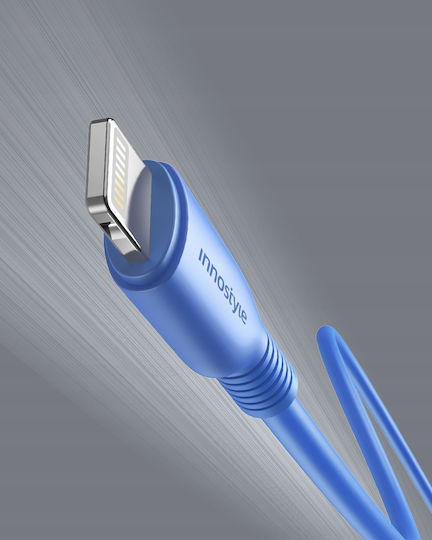 Innostyle Regular USB-A la Cablu Lightning Albastru 2m (IAL150tLBL)