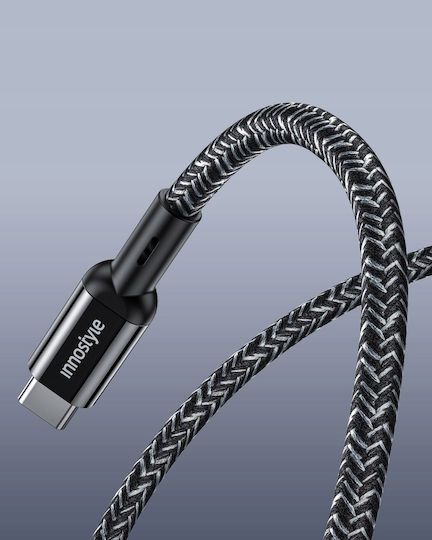 Innostyle USB 2.0 Cable USB-C male - USB-C 100W Μαύρο 2m ICC200ALBLK