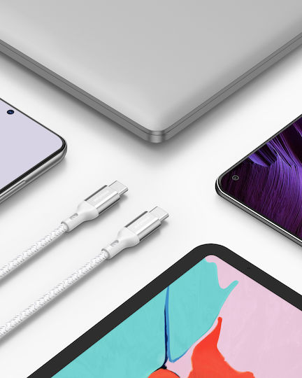 Samsung USB 2.0 Cable USB-C male - USB-C 60W Ασημί 2m ICC150ALSLV