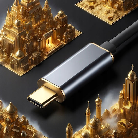 Cablu USB 2.0 USB-C Masculin - USB-C 100W Gri 1m CO2-0002