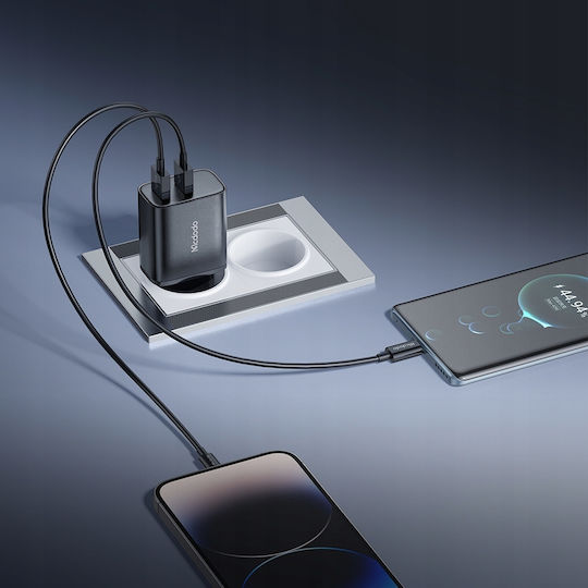 Mcdodo Ladegerät ohne Kabel mit 2 USB-A Anschlüsse 12W Schwarzs (CH-5070)