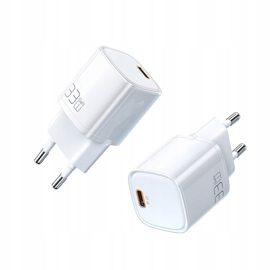 Mcdodo Încărcător Fără Cablu GaN cu Port USB-C 33W Livrarea energiei Albς (CH-0080)