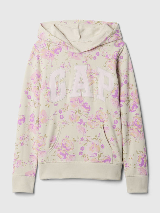 GAP Kinder Sweatshirt mit Kapuze und Taschen Floral Logo
