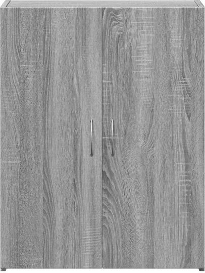 Дървен Офисен Шкаф Сив 60x32x77.5см