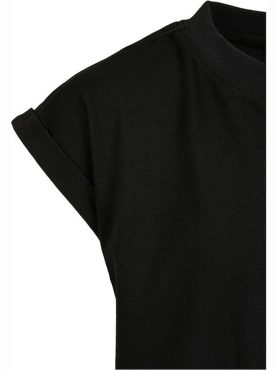 Детска тениска Black Extended Shoulder Tee
