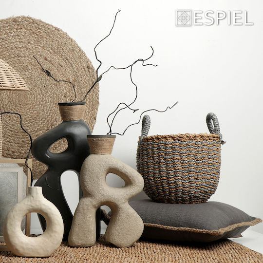 Espiel Μανιτάρι Φαναράκι Rattan Επιτραπέζιο Μπεζ 32x32x32εκ.