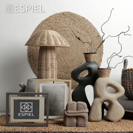 Espiel Pilz Laterne Rattan Beige 32x32x32cm 1Stück