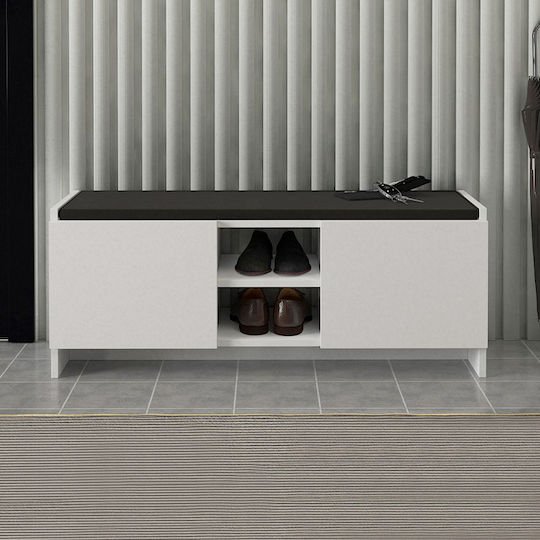 Verly Wooden Shoe Organizer White 110x33.2x43cm