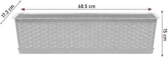 Prosperplast Topf Kunststoff Anthracite 68.5x17.3x15cm.