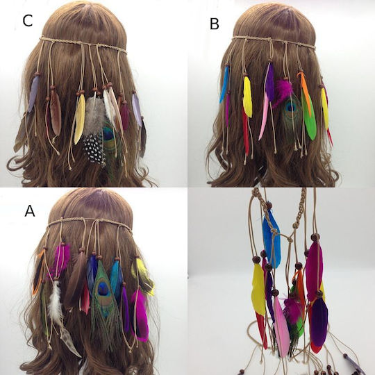 Hairband Feathers Feathered Hair Pattern C