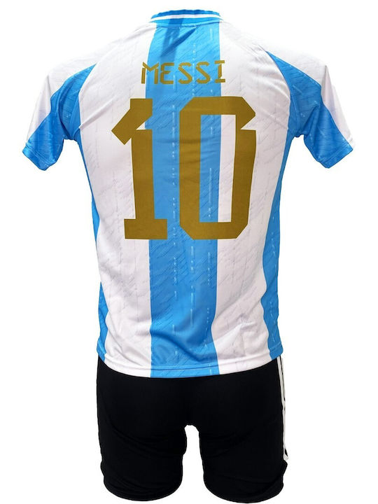 Kids' Soccer Set Messi Argentina Light Blue-White Anniversary