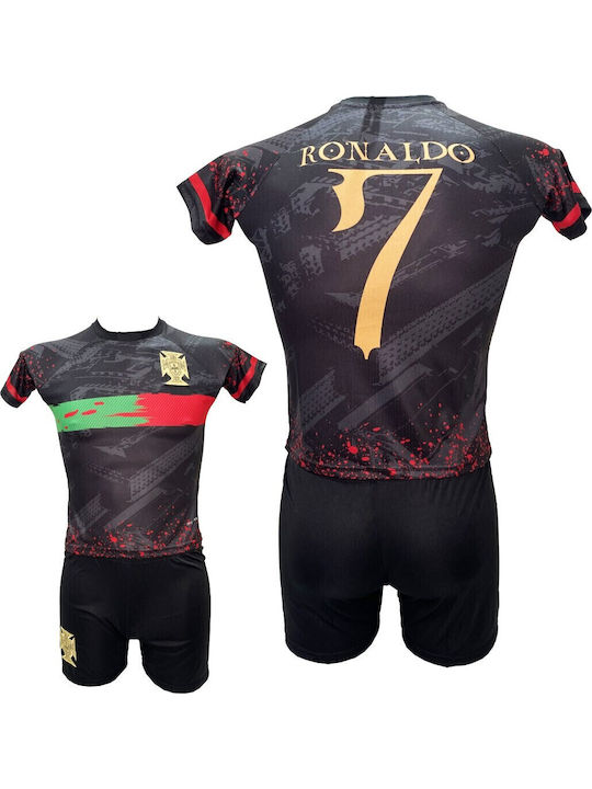 Kids' Portugal National Team Soccer Set Ronaldo Black Red Green 40227-25
