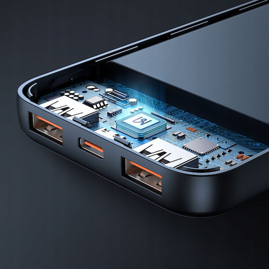 Mcdodo MC-3881 Power Bank 10000mAh 22.5W με 2 Θύρες USB-A και Θύρα USB-C Μαύρο