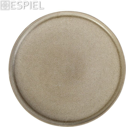 Espiel Noah Πιάτο Ρηχό Κεραμικό Μπεζ με Διάμετρο 28cm