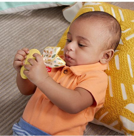Fisher Price Kaninchen Beißspielzeug für das Zahnen BPA-frei aus Silikon für 3 m+