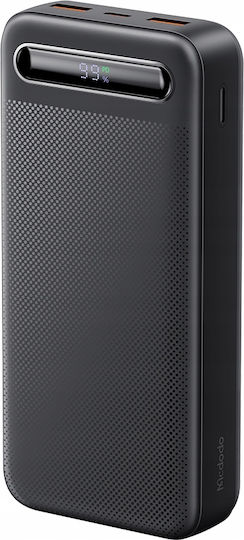 Mcdodo MC-3891 Power Bank 20000mAh 22.5W με 2 Θύρες USB-A και Θύρα USB-C Power Delivery Μαύρο