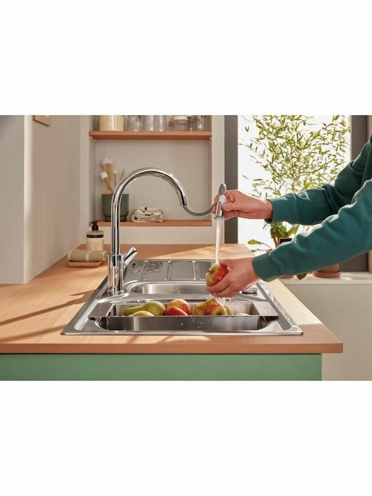 Grohe Edge Küchenarmatur Zähler Silber