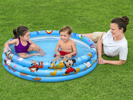 Bestway Piscină Rotundă Pentru Copii 140lt Gonflabilă 122x25cm Albastră Mickey și Prietenii