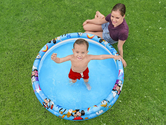 Bestway Piscină Rotundă Pentru Copii 140lt Gonflabilă 122x25cm Albastră Mickey și Prietenii