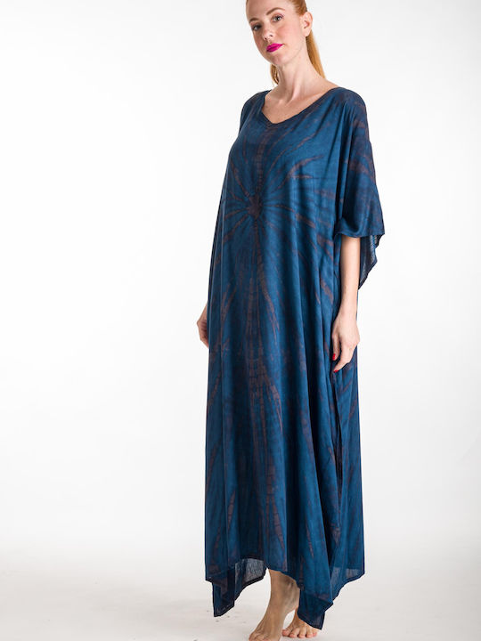 Rima Beachwear Γυναικείο Καφτάνι Παραλίας Navy Μπλε