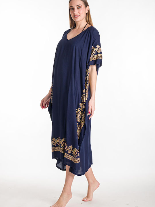 Rima Beachwear Feminin Caftan de Plajă Albastru marin