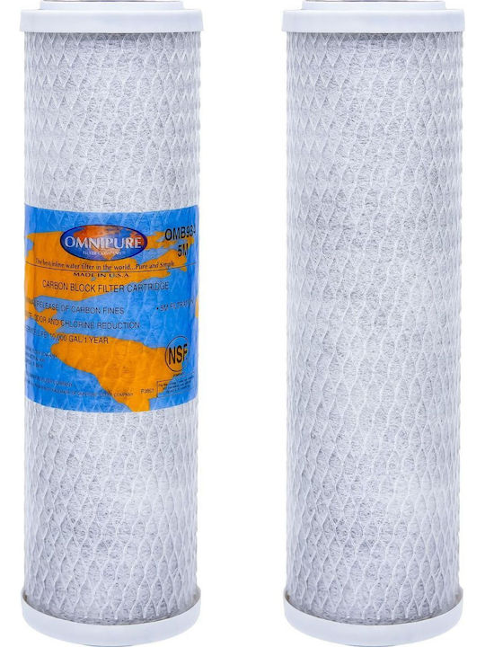 Omnipure Countertop and Under Sink Water Filter Replacement made of Activated Carbon 10" OMB 934 5 μm