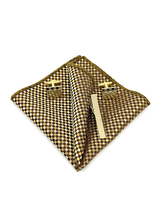 Legend Accessories Set de Cravată pentru Bărbați Tipărit în Culorea Auriu