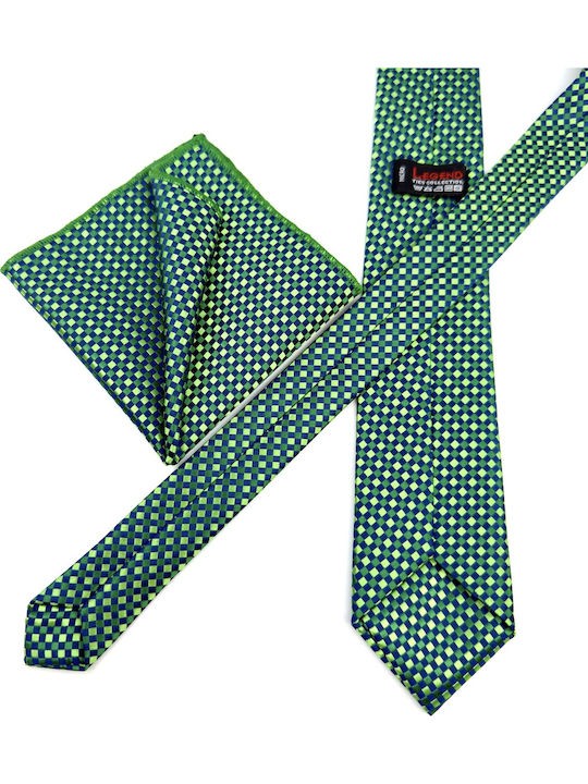 Legend Accessories Herren Krawatten Set Gedruckt in Grün Farbe
