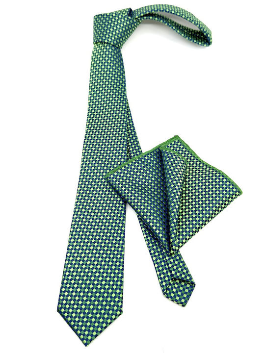 Legend Accessories Herren Krawatten Set Gedruckt in Grün Farbe