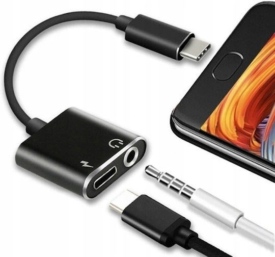 CO2-0068 Μετατροπέας USB-C male σε 3.5mm / USB-C female