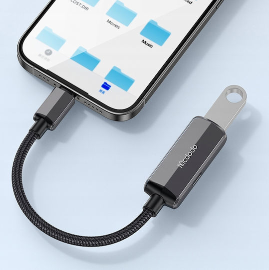 Mcdodo Μετατροπέας USB-C male σε USB-A / USB-C female Γκρι 1τμχ CA-2830
