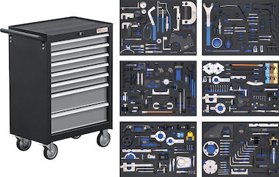 BGS Technic Tool Trolley with 7 Drawers and Tools