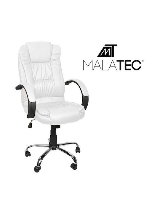 Καρέκλα Γραφείου με Μπράτσα White Malatec