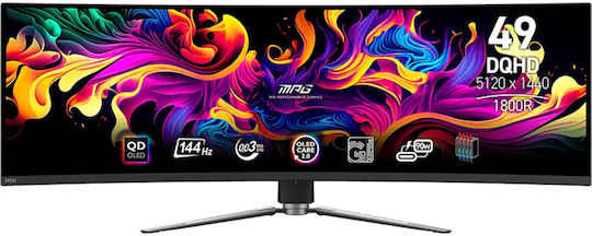 MSI 491CQPDE Ultrawide QD-OLED HDR Curved Monitor 49" 5120x1440 144Hz with Response Time 0.03ms GTG