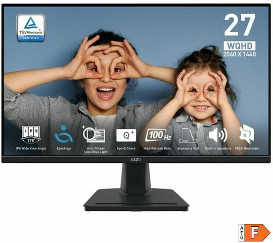 MSI Pro MP275Q IPS HDR Monitor 27" QHD 2560x1440 με Χρόνο Απόκρισης 4ms GTG