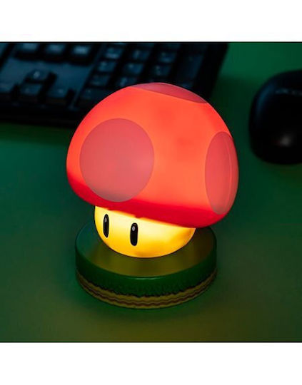 Paladone Παιδικό Διακοσμητικό Φωτιστικό Super Mushroom Icons Light Κόκκινο