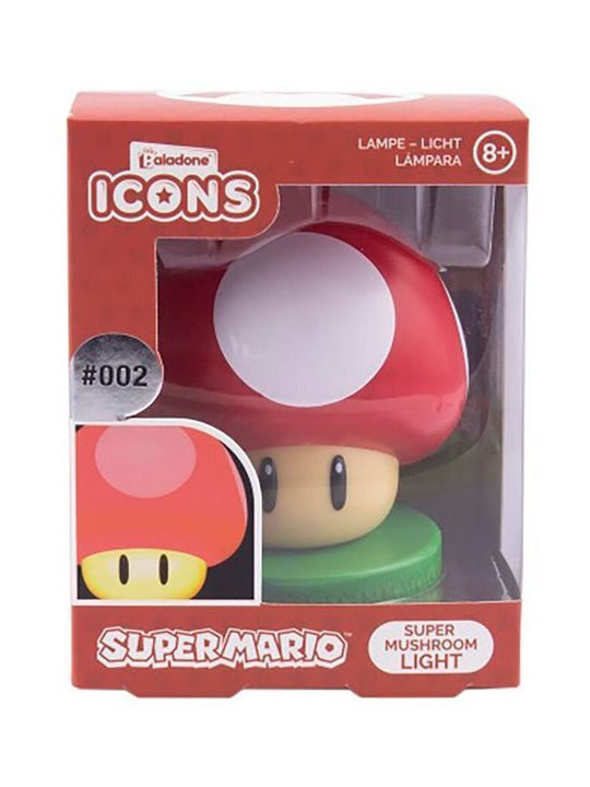 Paladone Lampă decorativă pentru copii Super Mushroom Icons Light Roșu