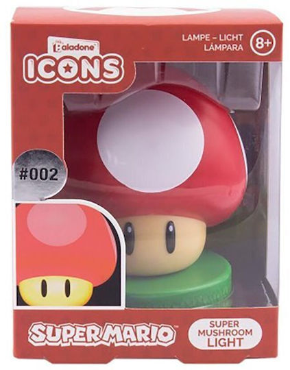 Paladone Παιδικό Διακοσμητικό Φωτιστικό Super Mushroom Icons Light Κόκκινο