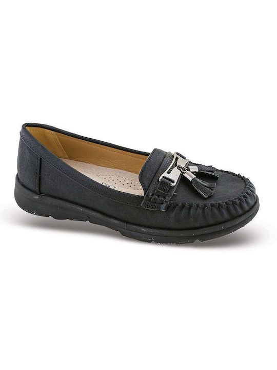 Blondie Women's Moccasins in Black Color