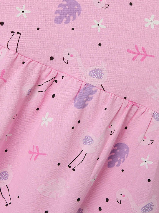 Name It Mädchen Kleid Kurzärmelig Pink Flamingo