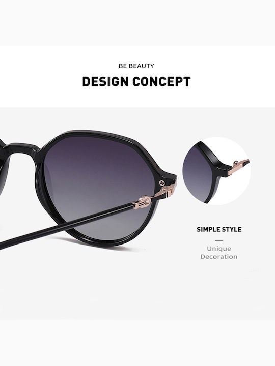 Techsuit Sunglasses Polarised Pc 2203 Uv Protection Black Gradient Gray