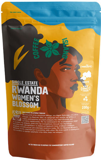 Coffee Island Espresso Coffee Single Origin Arabica Rwanda Women’s Blossom Whole Beans 200gr